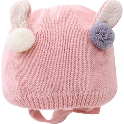 Baby Boy Girl Autumn Winter Warm Baby Knitted Hat Cartoon Baby Woolen Cute Comfortable Hat