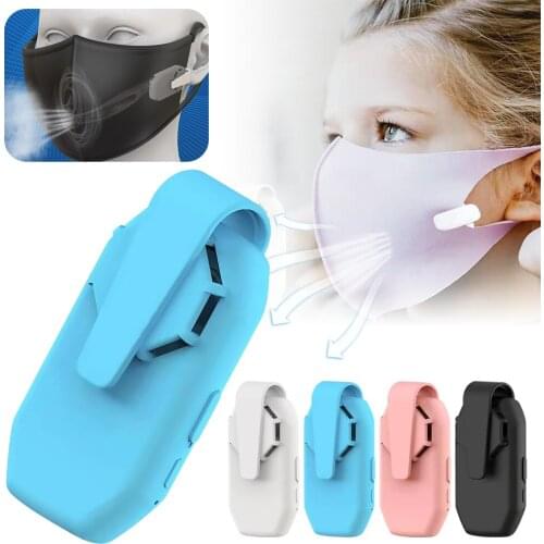 Portable Usb Rechargeable Mini Facial Mask Fan Mute Cooling Clip-On Fans Home Outdoor Supplies