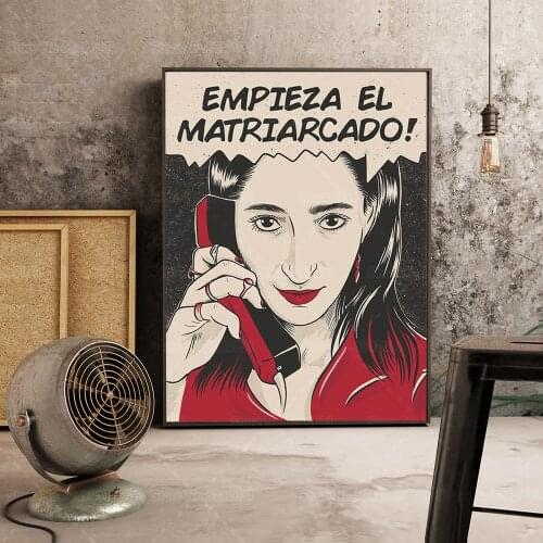 La Casa De Papel Posters Money Heist Nairobi Empieza El Matriarcado Vintage Art Canvas Painting Home Decoration for Living Room