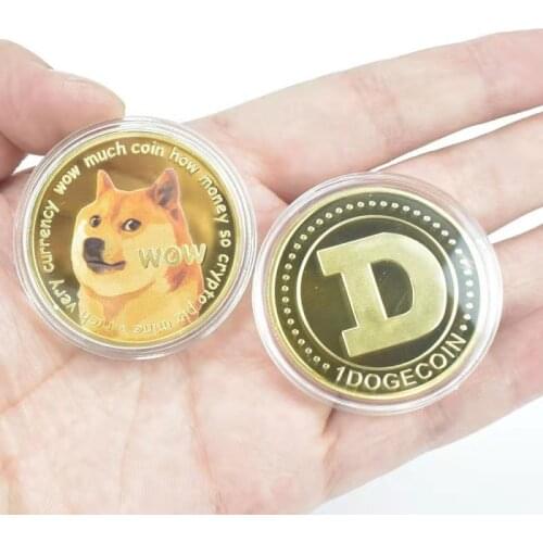 Gold Plated Physical doge coin Collection Wow Dog Pattern Souvenir Coins Cute Dog Pattern Dog Souvenir Art Collection