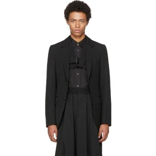 S-5xl Original Custom Mens Suits Simple Classic Self-cultivation Stitching Casual Blazers Personality Irregular Suits Dress