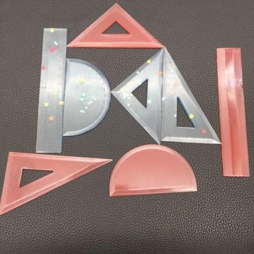 UV Expoxy Resin Silicone Mold Protractor Triangle Semicircle Angle Ruler DIY Craft Jewelry Making Tools Resin Casting Molds