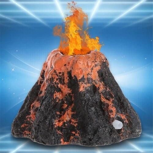Resin Aquarium Volcano Shape Aquariums Decorations Castle Air Bubble Stone Oxygen Pump Fish Tank Ornament Decorations