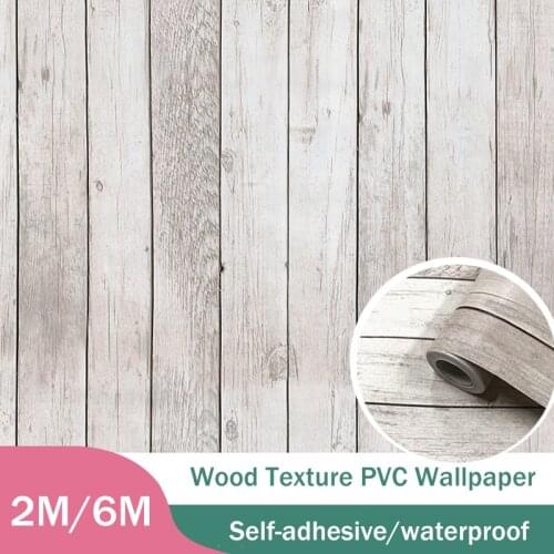 Modern Minimalist Wood Grain Waterproof Wallpaper Self-Adhesive Background Creative Renovation Room Stickers Home Decoration