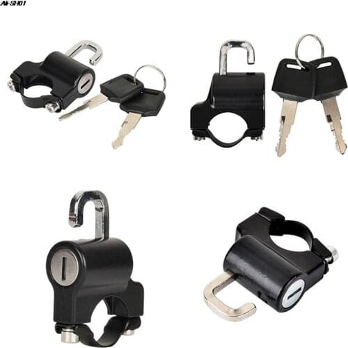 Motorcycle Universal Helmet Lock Handlebar 22-26mm Anti-theft Security Motorbike