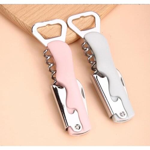 Soft Handle Simple All-purpose Wine Corkscrew Cup Opener Portable for Kitchen
