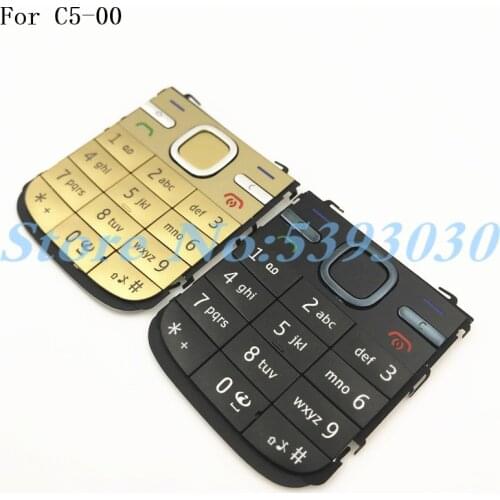 High quality For Nokia C5 C5-00 Mobile Phone Housing English Keypad Cover Keyboard case