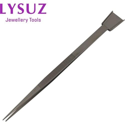 DiamondTweezers With Shovel Scoops High Quality Jewelry Gemstone Tweezer Identification Pick Up Tools Lysuz