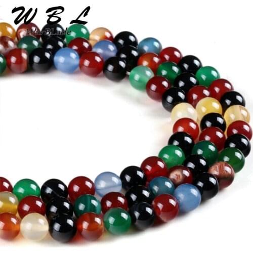WarBLade High Quality Natural Colorful Beads Round Loose Stone Beads For DIY Bracelet Jewelry Making 4mm 6mm 8mm 10mm 12mm