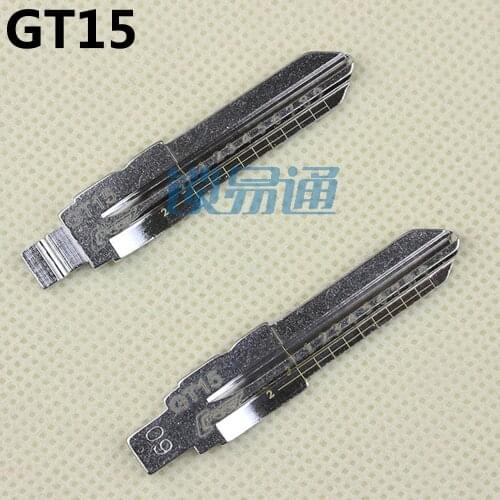 10PCS/LOT GT15 Engraved Line Key NO.60 For Fiat Series Palio Weekend For Old Version Ferrari Key Blanks For 2-in-1 Lishi