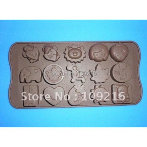 Green Good Quality 100% Food Grade Silicone Cake Mold/Chocolate Mold/Muffin Cupcake Pan 15-Style Fashion DIY Mold(HY1-080 NO.2)