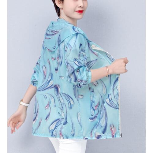 Women 2021 Summer Quick-Drying Sun Protection Clothing Female Ultrathin Sunscreen Jacket Windbreaker Cycling Running Coat R253