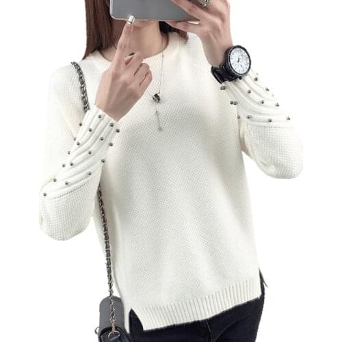 Women Sweaters And Pullovers Autumn Winter Long Sleeve Pull Femme Solid Pullover Female Casual Knitted Sweater Bottoming Shirt