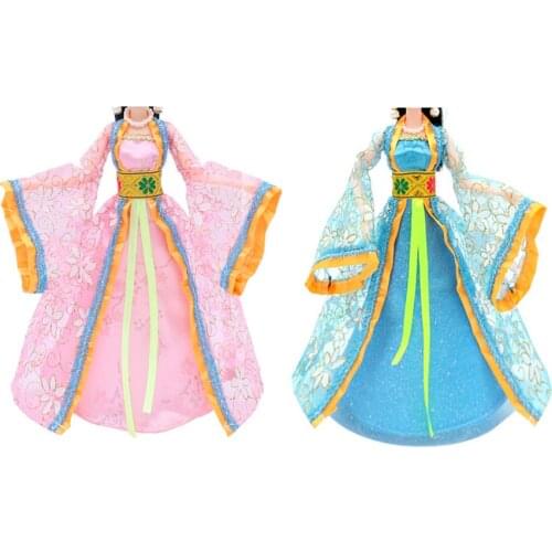 1Pc Party Dress Handmade Clothes Outfit For Doll Ancient Play House Dressing Up Costume Kids Toys Gift