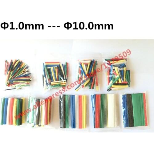 140pcs High Quality Heat Shrinkable Tube 2:1 Heat Shrink Tubing Tube Heat Sleeve Wrap Cable Wire 7 Color 9 Size Free Ship