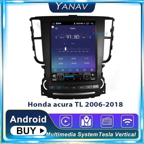 2 din Android car autoradio Tesla style stereo for Honda acura TL 2006-2018 audio multimedia player GPS navigation DVD player