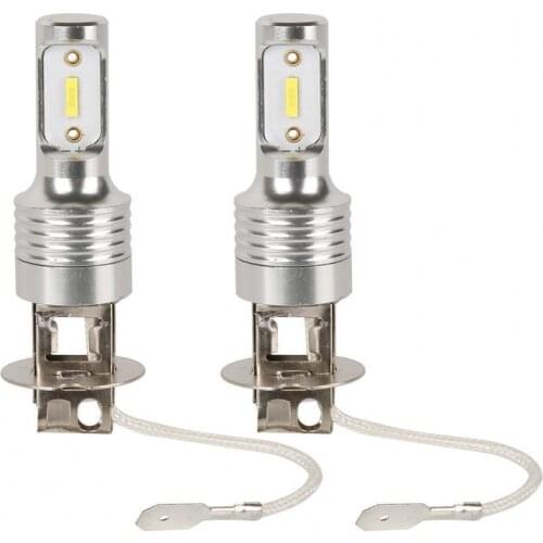 2Pcs H3 LED Headlights White Light High Brightness 30W IP67 Stable Lamps Bulbs for Vehicles