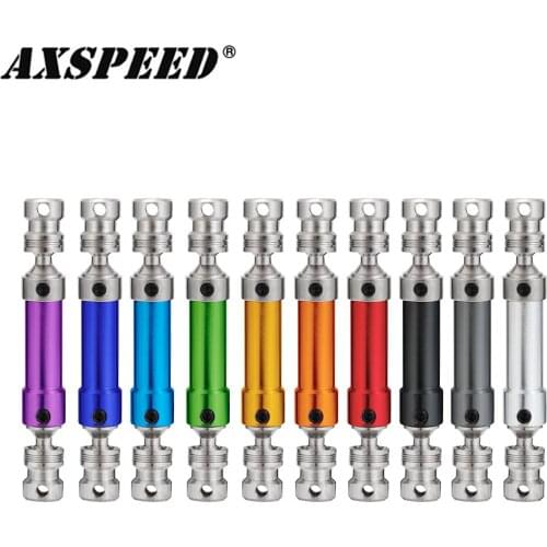AXSPEED 1Pair CVD Drive Shaft 80mm Metal Rear Shaft for 1/10 RC Rock Crawler Car Axial SCX10 1/12 WLtoys 12428 12423 FY03 12628
