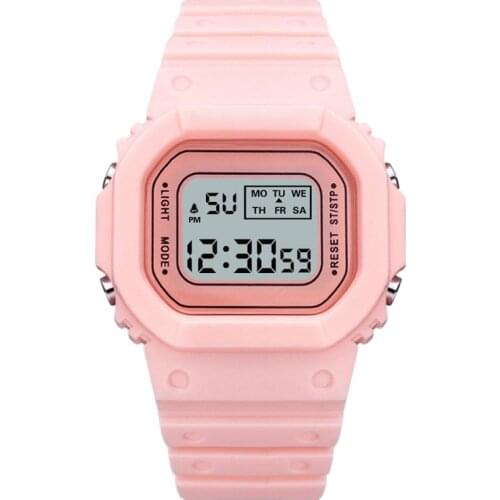Fashion Womens Sport Watch Women Silicone LED Digital Watches Ladies Girls Electronic Luminous Wristwatch Clock Reloj Mujer