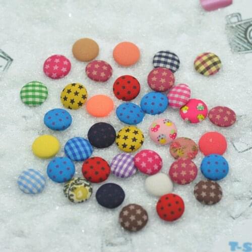15mm Fabric Covered Flatback Rond Buttons,Fabric Buttons,Free Shipping