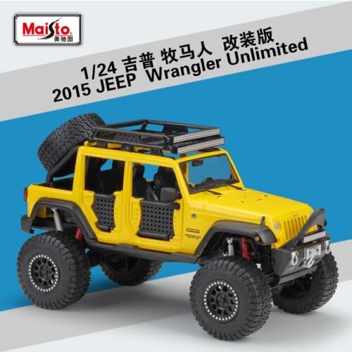 Maisto 1:24 2015 JEEP Wrangler unlimited simulation Die casting alloy car model crafts decoration collection toy tools gift