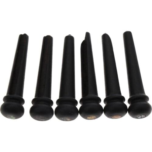 Set of Guitar Bone Saddle Sut with Ebony Bridge Pins for 6 String Guitar Musical Instrument Accessories