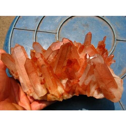 New find from Tibetan red soil natural rock quartz crystal cluster original 2200g