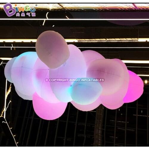 Customized 5 Meters Hanging Supplies Large Lighting Inflatable Clouds for Decoration Toys BG-M0130-2X
