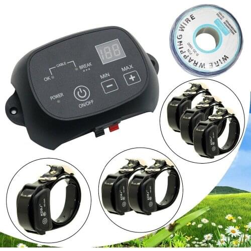 Underground Electric Dog Fence Pet Containment System with 650 Feet Wire, IP66 Waterproof and Rechargeable Collar, Shock/Tone Co