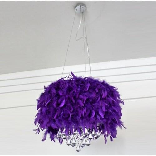 Roman diamond crystal pendant lamps dining room pendant light feather wedding interior lighting fixture crystal hanging lights