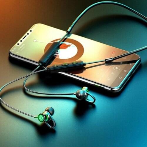 Light Wireless Bluetooth Earphone Luminous Sport Headphone Headset Hanging Neck Gamer Headphones Stereo Earbuds With Microphone