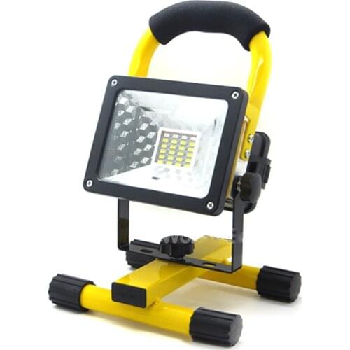 10pcs/lot 30W LED Flood Light Work Light Lamp Outdoor Waterproof IP65 18650 Battery Rechargeable Portable Camping Floodlight