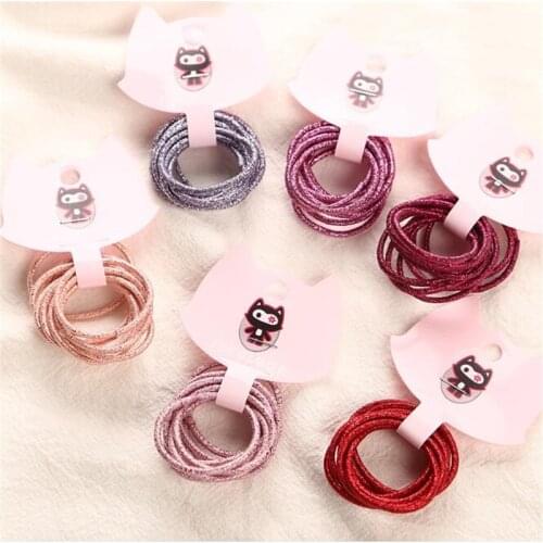 10Pcs 3cm Girls Kids Child Rubber Bands Hair Accessories Wholesale New Fashion Candy Colors Hair Rope Ties Elastics