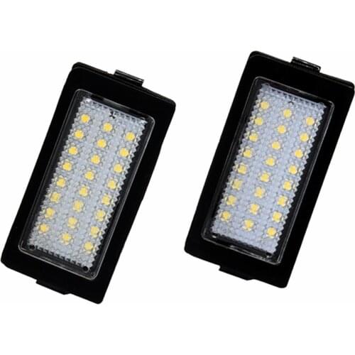2Pcs/Set LED License Plate Lights for BMW E38 1995-2001 Error Free Clear Plastic Cover 24# High Quality SMD LED Ultra Bright
