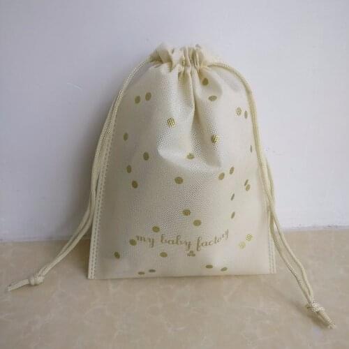 2020 Wholesales 1000pcs/Lot 23x17cm Eco-Friendly Reusable Non Woven Drawstring-Bag Fabric Shoes Storage Bags With Logo Printing