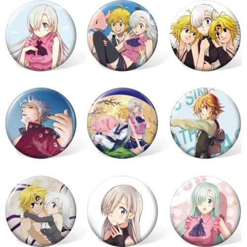 9pcs/set Seven Deadly Sins Anime Cartoon Badge Colorful Brooch for Clothing & Accessories ( 9pcs/set )