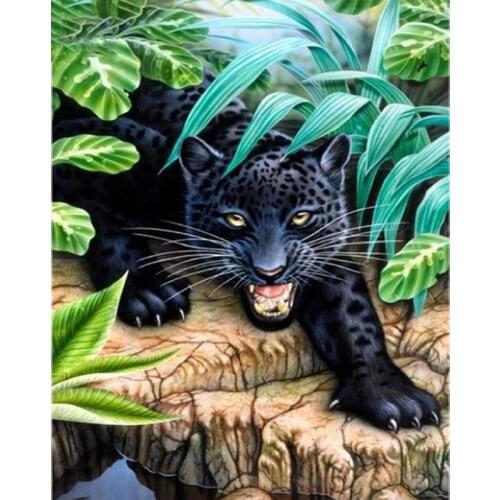 Black panther diamond Embroidery diy diamond painting mosaic diamant painting 3d cross stitch pictures H503