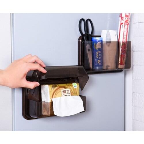 Toilet Paper Holder Waterproof Magnet Wall Mounted Toilet Paper Tray Draw Paper Storage Box Tray Tissue Box Shelf Bathroom Tools