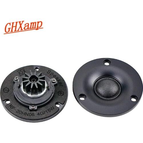 GHXAMP 2.5 inch Tweeter Speaker Neodymium 4ohm 15W Damping glue Silk Diaphragm Dome Treble Speaker 20 Core Soft Sound 2pcs