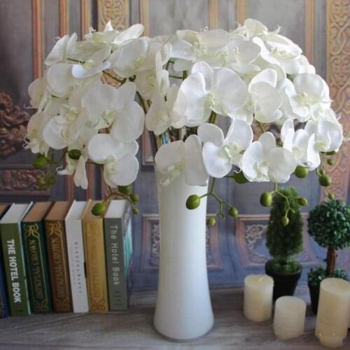 Elegant white Phalaenopsis Butterfly Orchid flower 78cm/30.71" Length Fake Orchid Flower for Wedding Home Decoration Flower