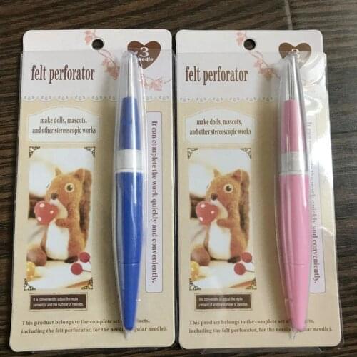 Women Needle pen the poking fun tools for wool felt replace needles with SKC DIY Art Handwork Craft Multi Needle Tools Stitch