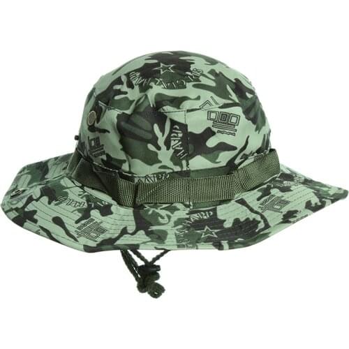 Camouflage Boonie Hat Fashion Military Camouflage Hunting Boonie Bucket Hat Panama Bucket Flap Hat Outdoor Fishing Wide Brim hat