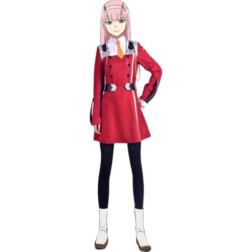 Anime DARLING in the FRANXX Cosplay Zero Two Cos Halloween Party Cos Female High Quality Uniform Costume