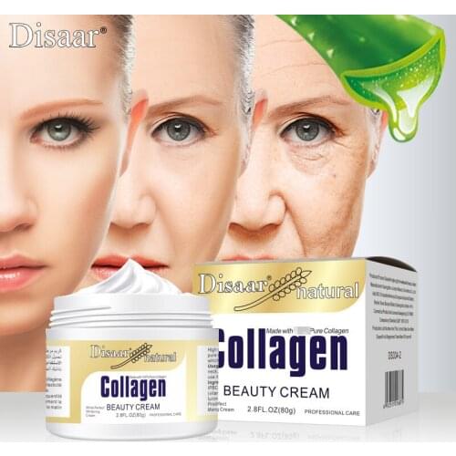 Collagen Face Cream Aloe Moisturizing Rejuvenation Luster Fade Fine Line Anti Wrinkle Anti Aging Nourishing Serum Skin Care 80ml