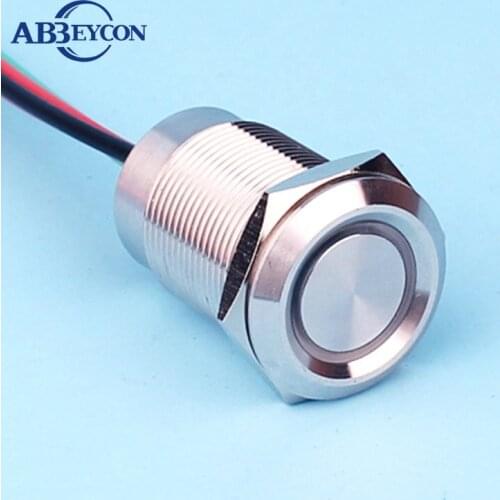 19142 19mm power character illuninated flat head 1NO1NC/2NO2NC metal button switch logo switch