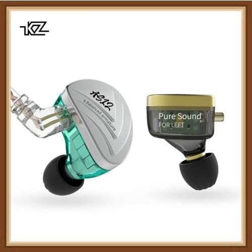 New KZ AS12 Earphones 12BA Balanced Armature Drives HIFI Bass Headphones In Ear Monitor Headset Noise Cancelling Earbuds
