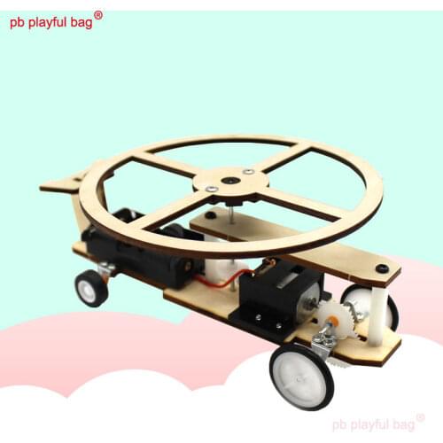 PB Playful Bag Electric assembly model wooden DIY taxiing aircraft Creative study building block gifts Childrens Toys UG72
