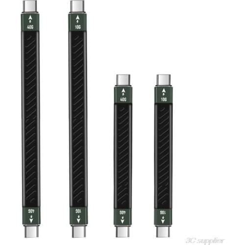 PD 60W Thunderbolt 3 cable Certified 40Gbps Type C to C USB Fast USB C for MacbookPro Quick Charge Data Cable Emark Chip F23 21