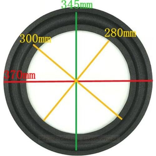2 pieces 15 inch woofer loudspeaker Bass speaker surrounds repair foam (370mm/345mm/300mm/280mm)