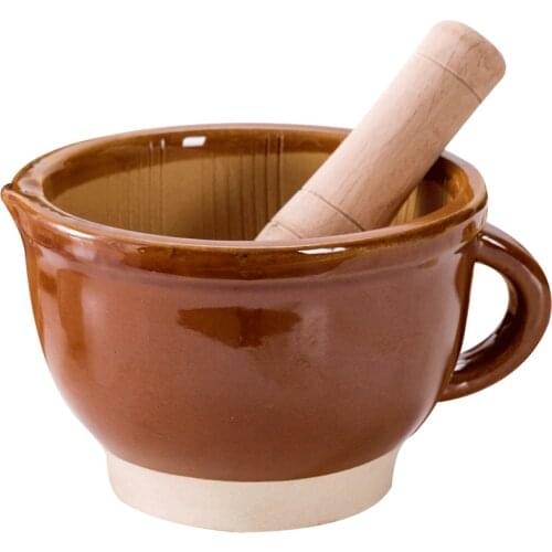 Mortar Household Grinder Garlic Press Meshed Garlic Device Pepper Preserved Egg Tea Ceramic Mashing Jar Manual Garlic Mortar